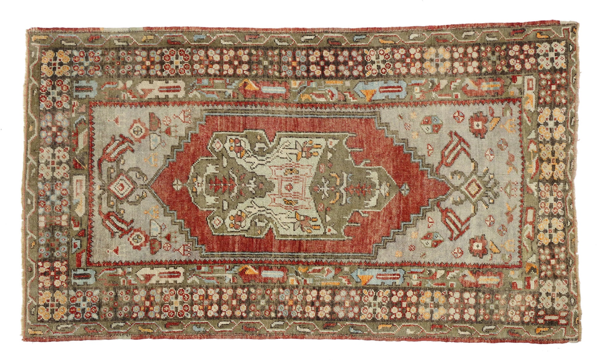 3 x 6 Vintage Turkish Oushak Rug 52257