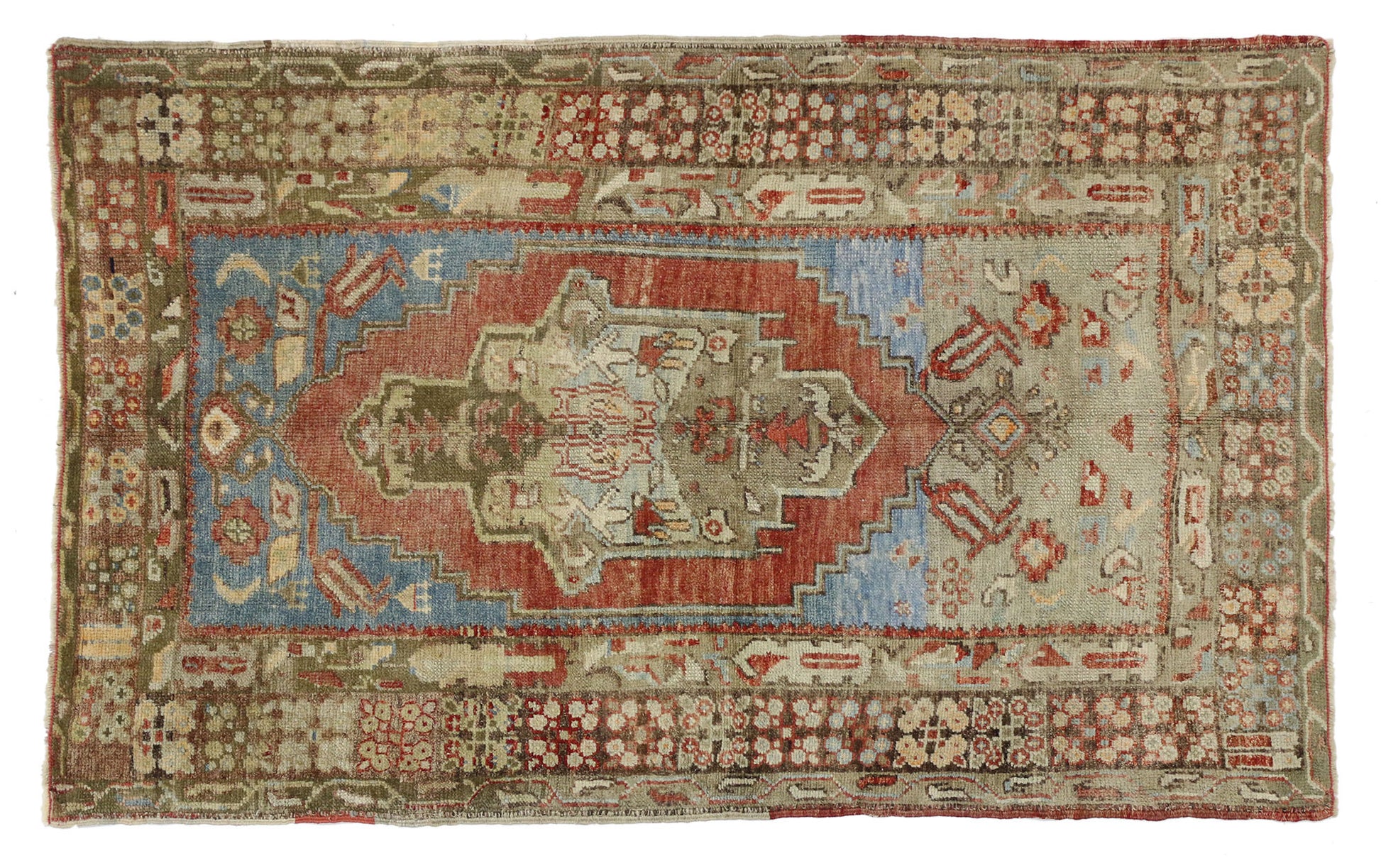 3 x 5 Vintage Turkish Oushak Rug 52258