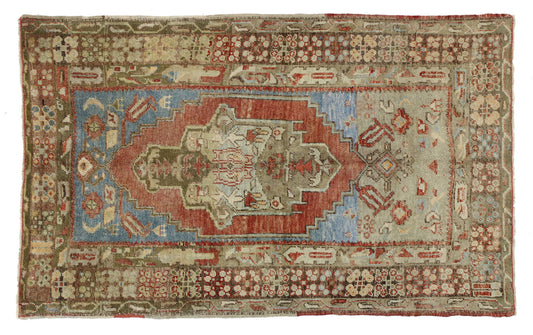 3 x 5 Vintage Turkish Oushak Rug 52258