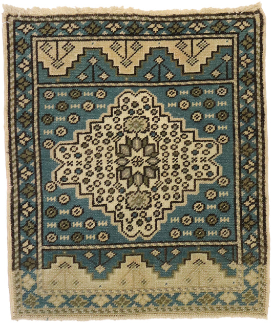 2 x 2 Vintage Turkish Yastik Rug 52280