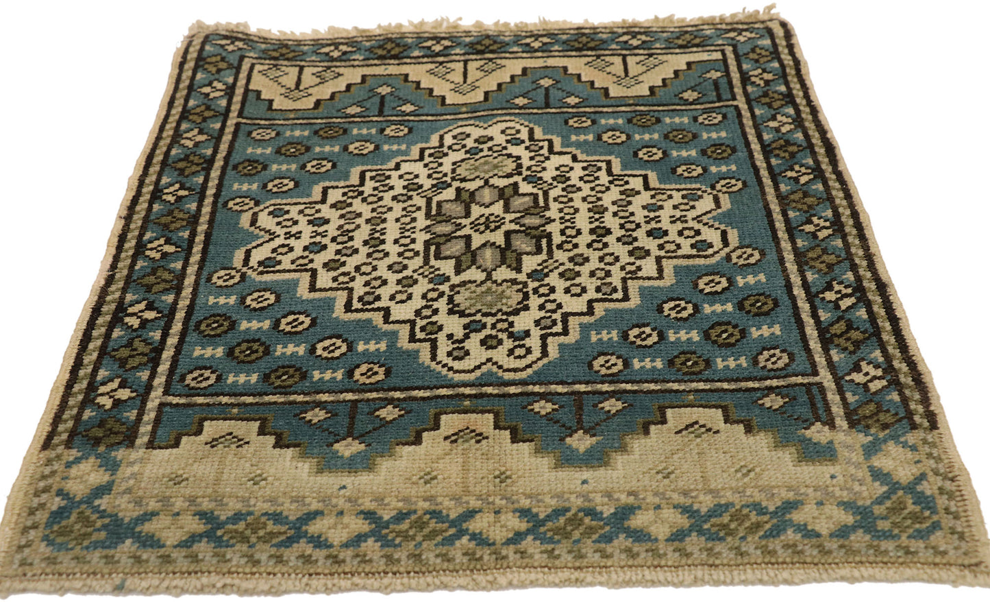 2 x 2 Vintage Turkish Yastik Rug 52280