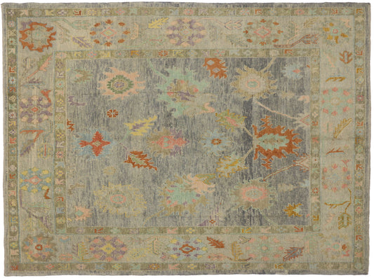 9 x 12 Contemporary Turkish Oushak Rug 52283