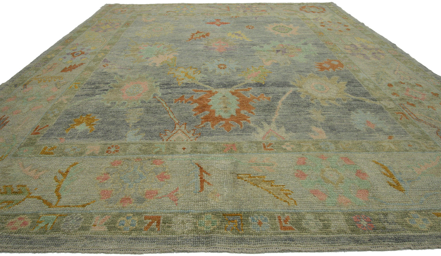 9 x 12 Contemporary Turkish Oushak Rug 52283