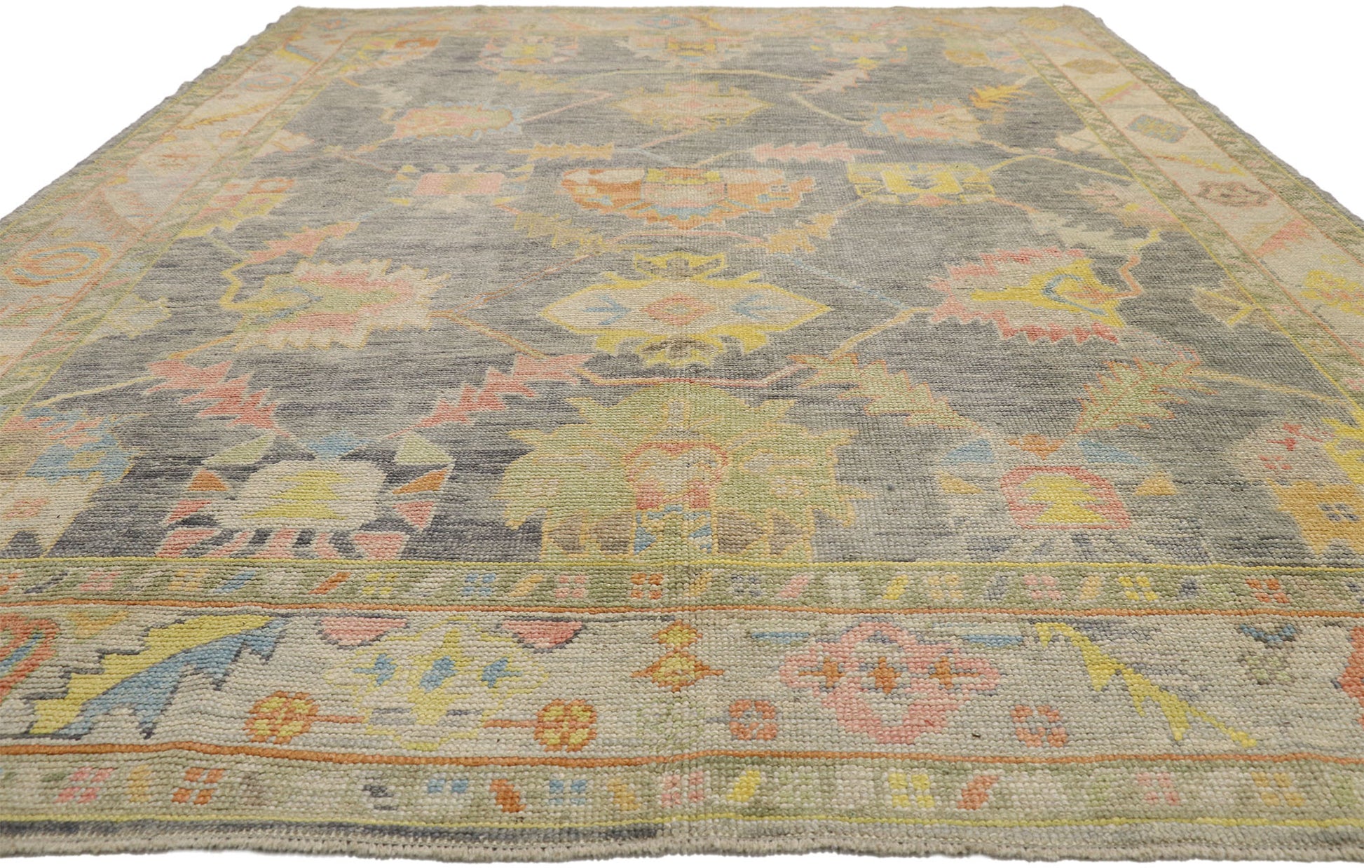 9 x 12 Colorful Turkish Oushak Rug 52284