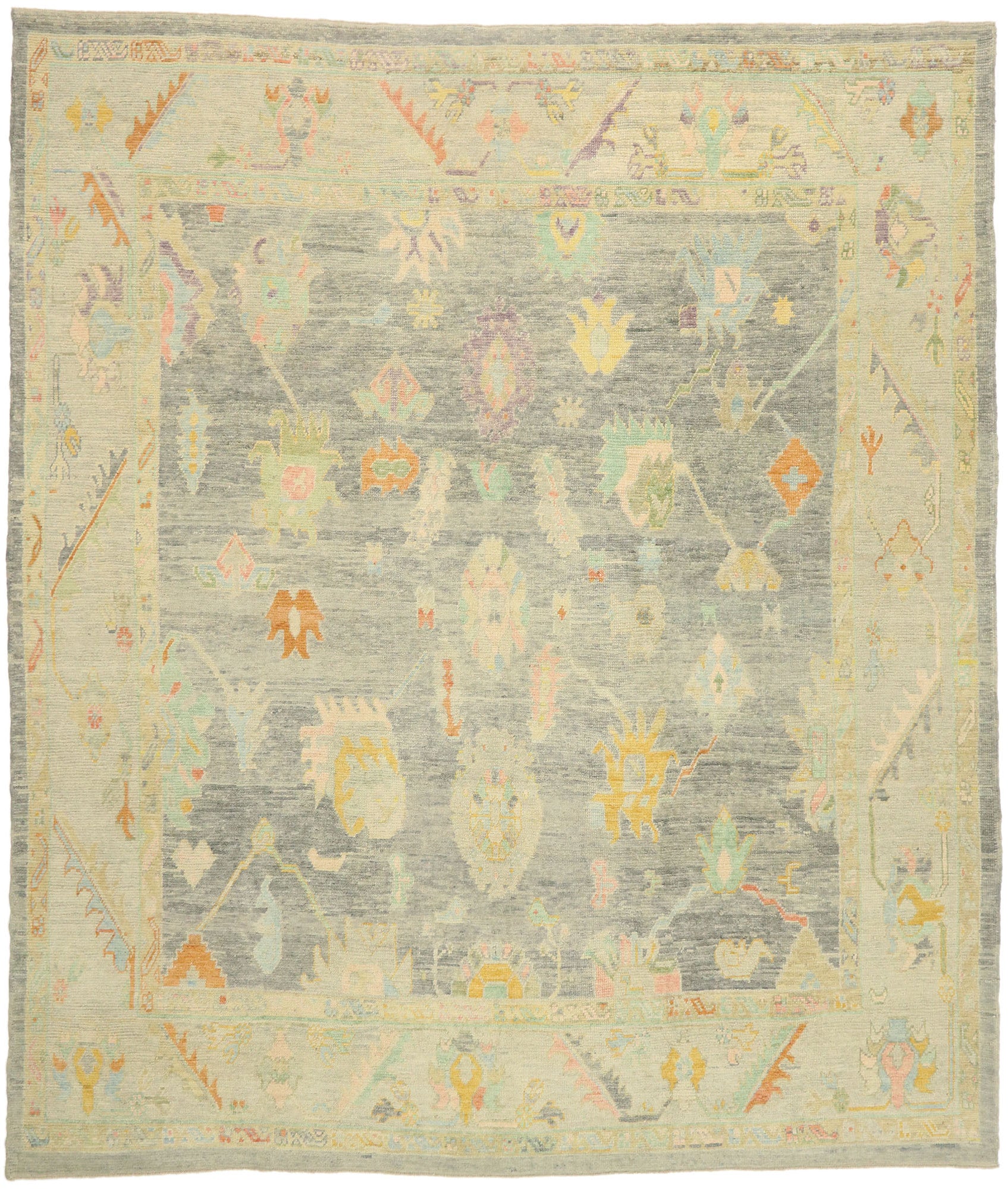 12 x 14 Contemporary Turkish Oushak Rug 52285