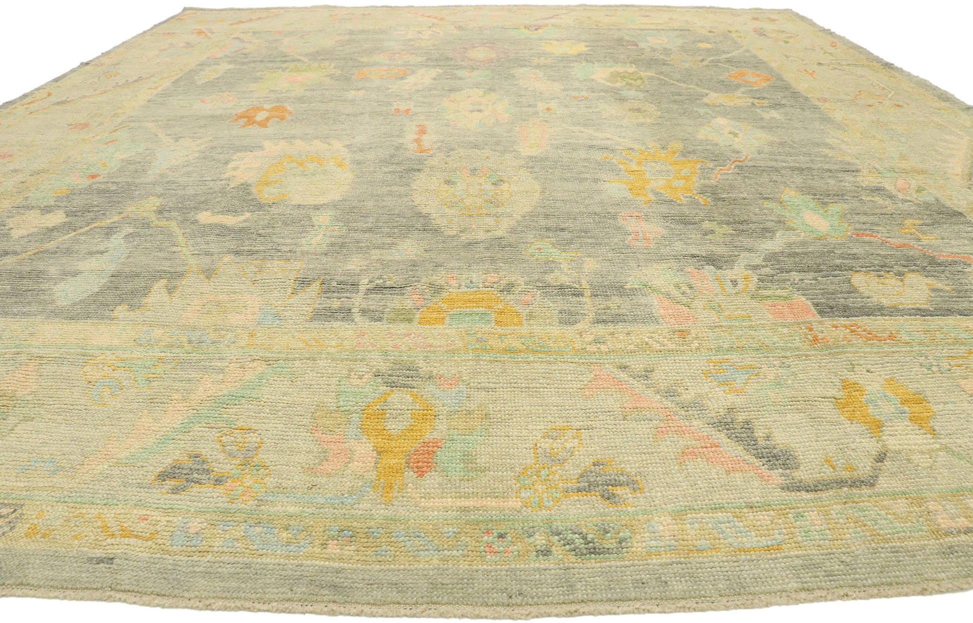 12 x 14 Contemporary Turkish Oushak Rug 52285