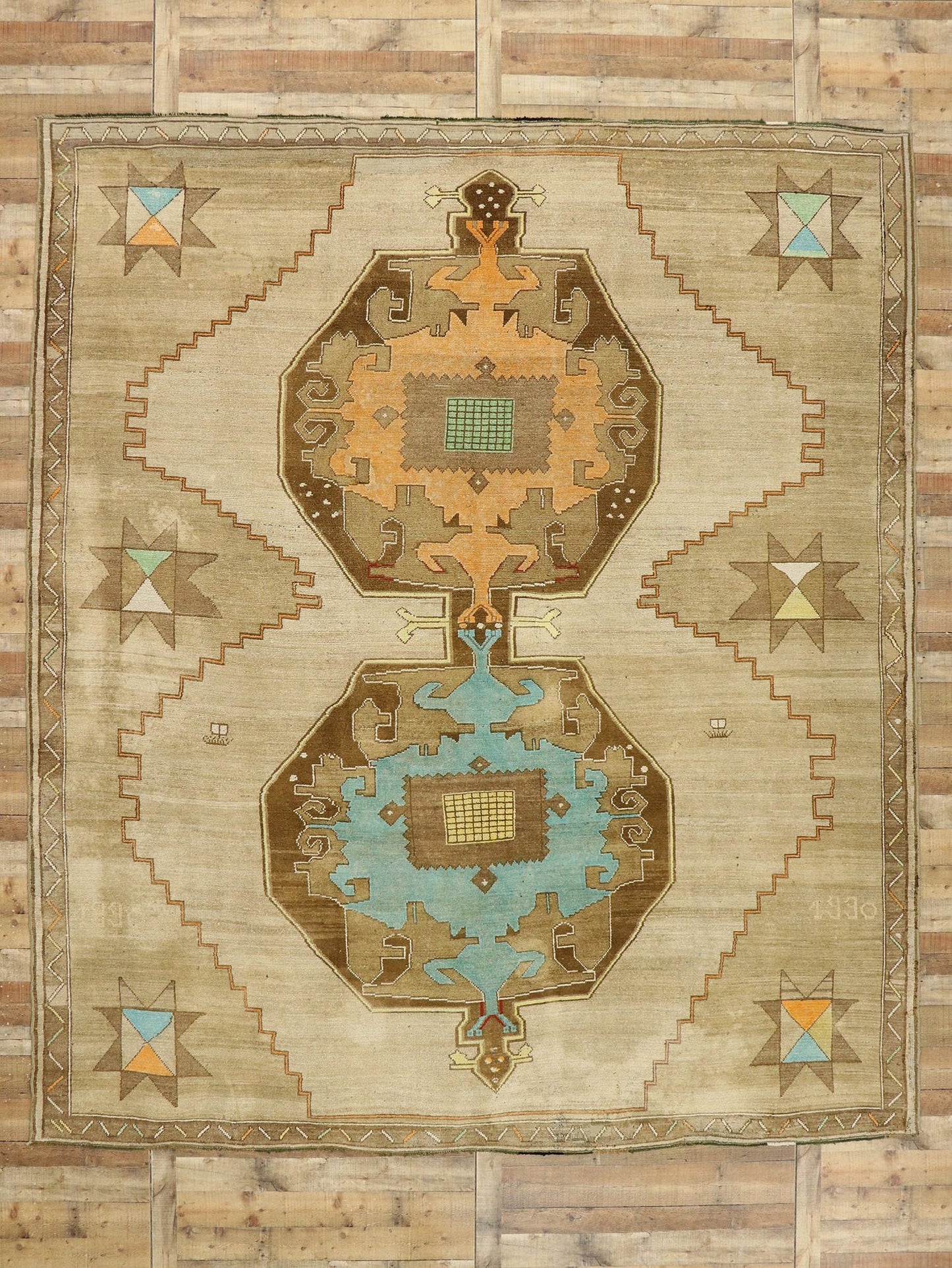 11 x 13 Vintage Oushak Rug 52287