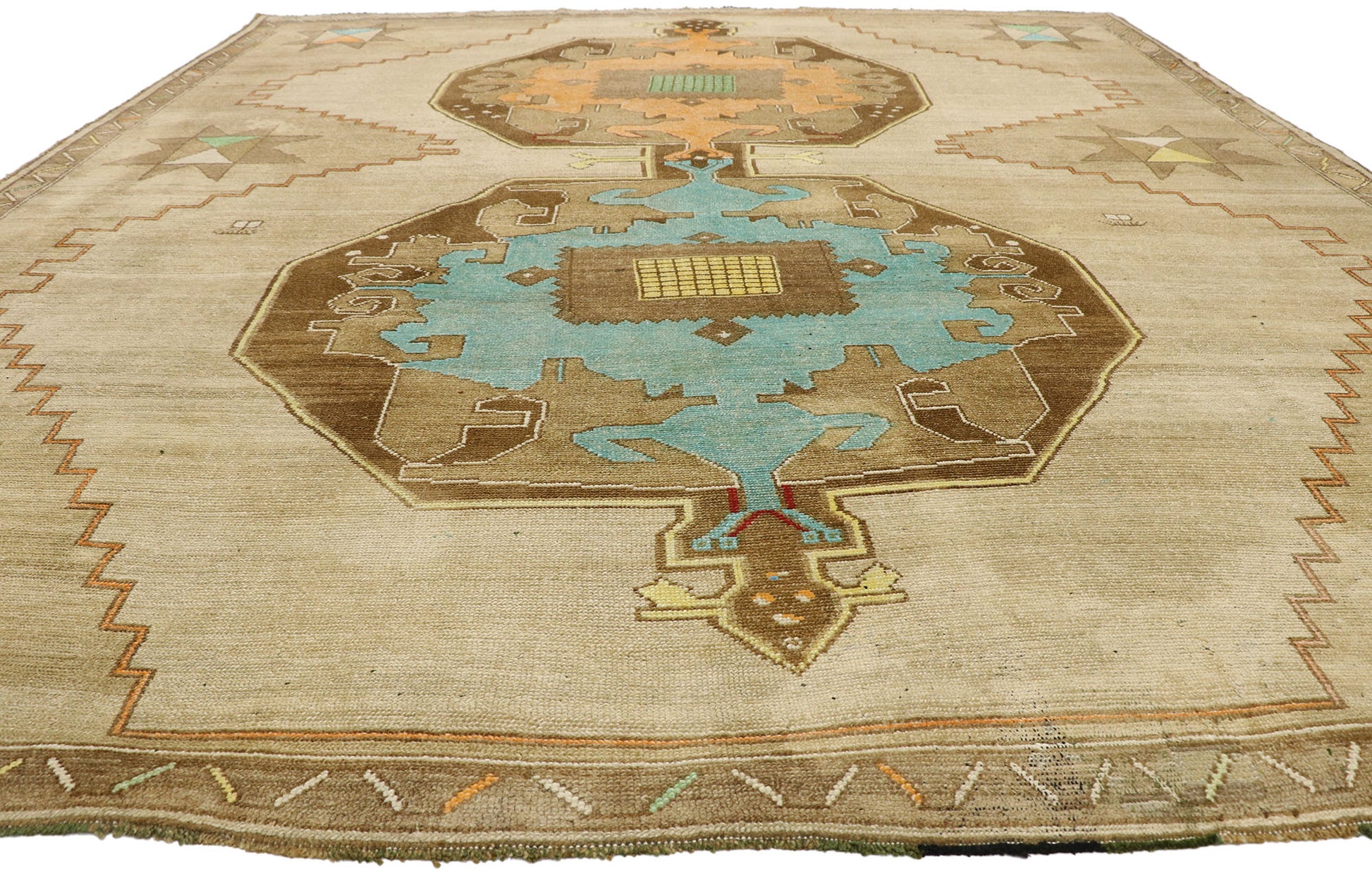 11 x 13 Vintage Oushak Rug 52287
