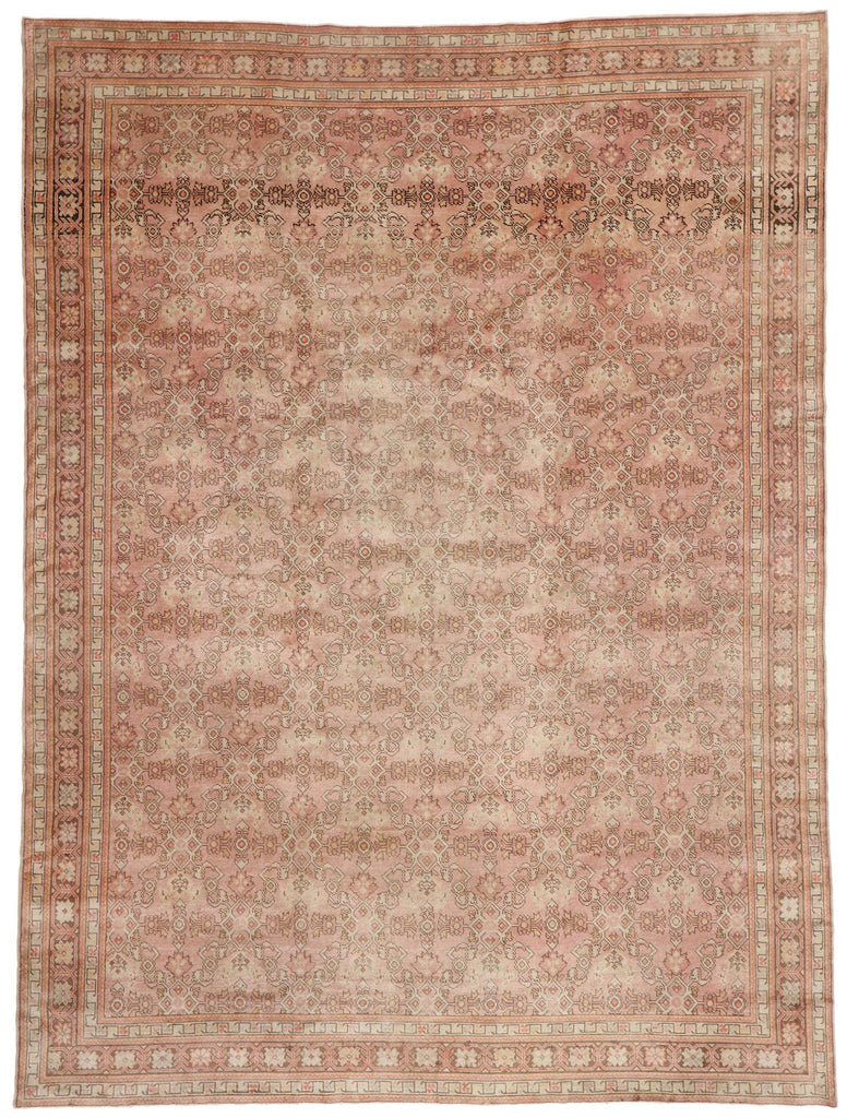 10 x 13 Vintage Turkish Oushak Rug 52289