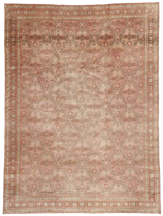 10 x 13 Vintage Turkish Oushak Rug 52289