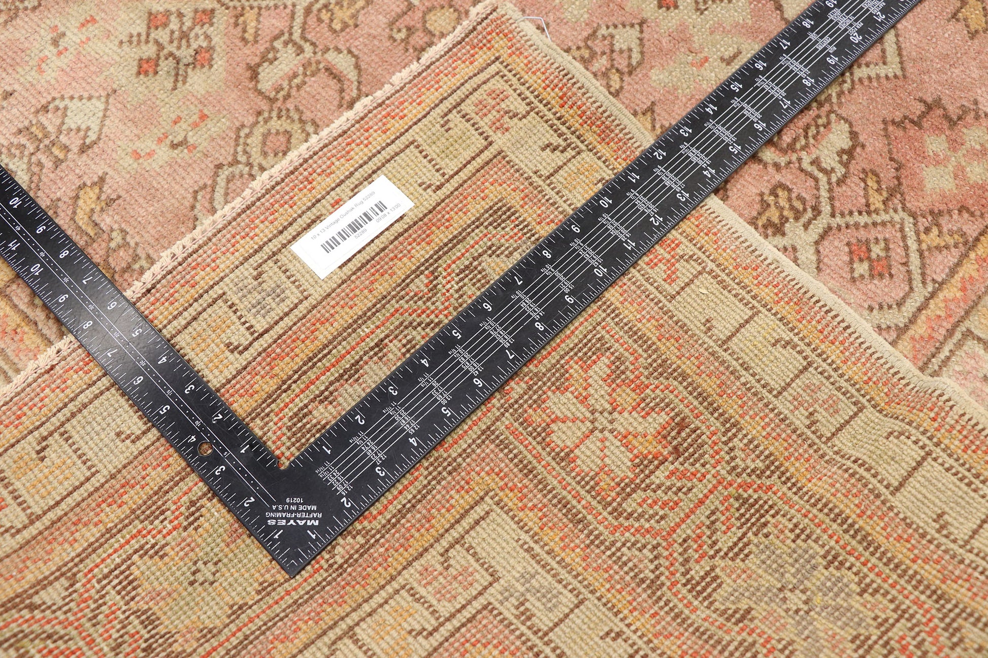 10 x 13 Vintage Turkish Oushak Rug 52289