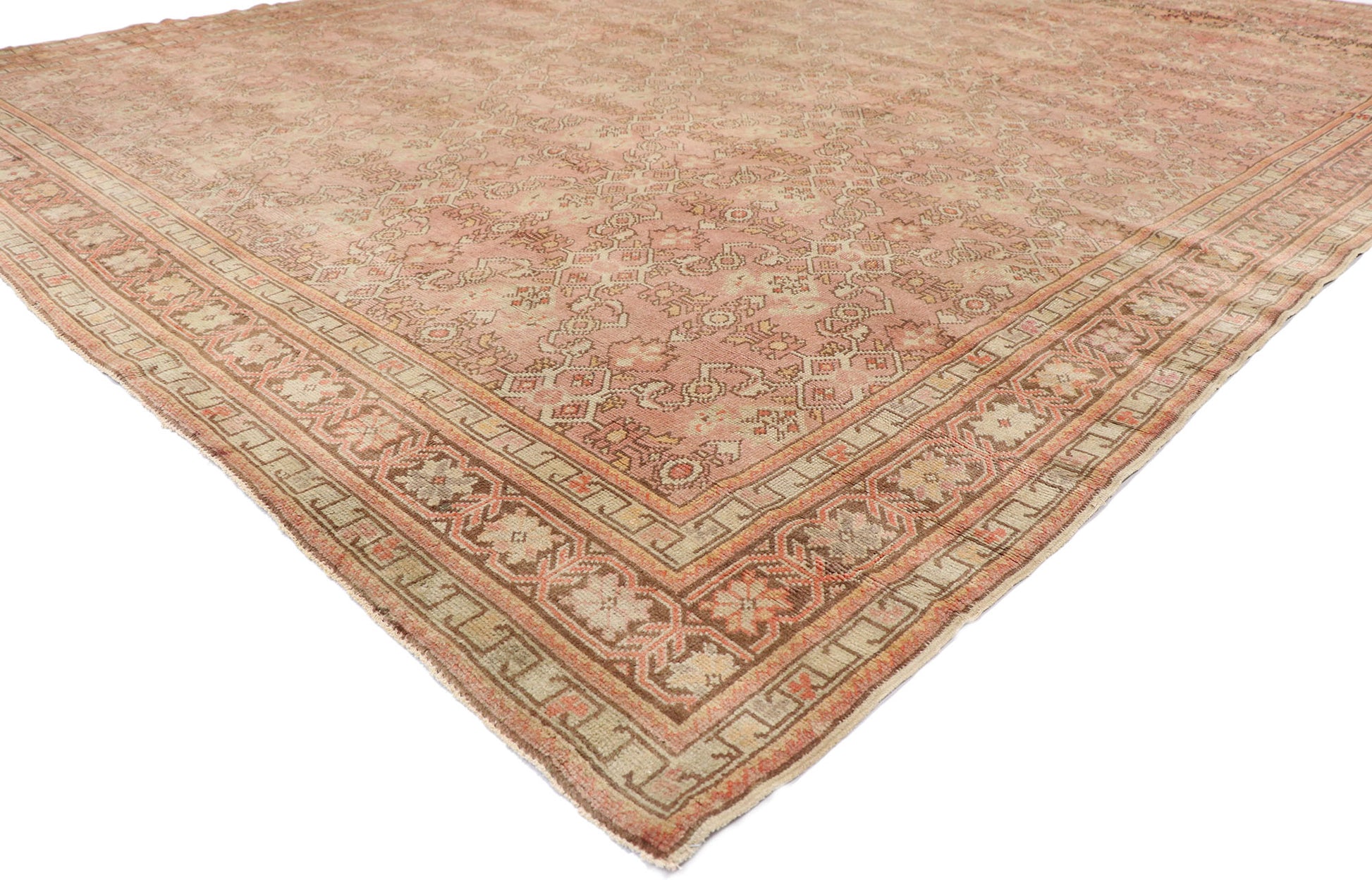 10 x 13 Vintage Turkish Oushak Rug 52289