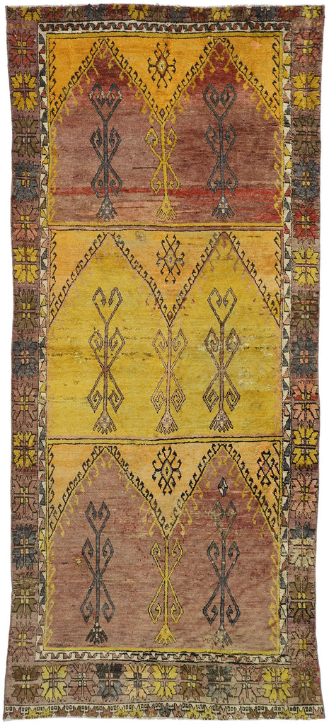 5 x 11 Vintage Turkish Oushak Rug 52290