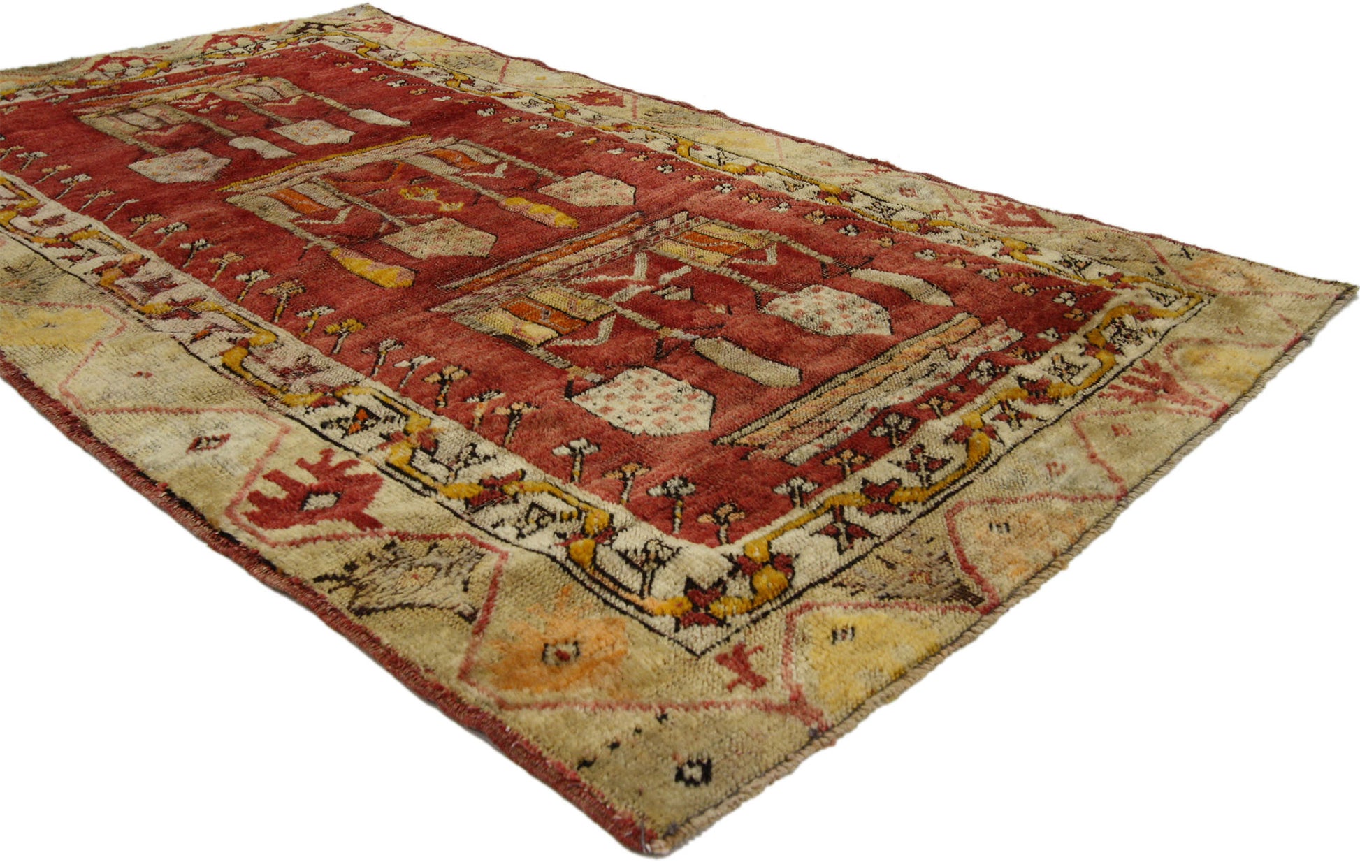 3 x 5 Vintage Anatolian Kirsehir Prayer Rug 52295
