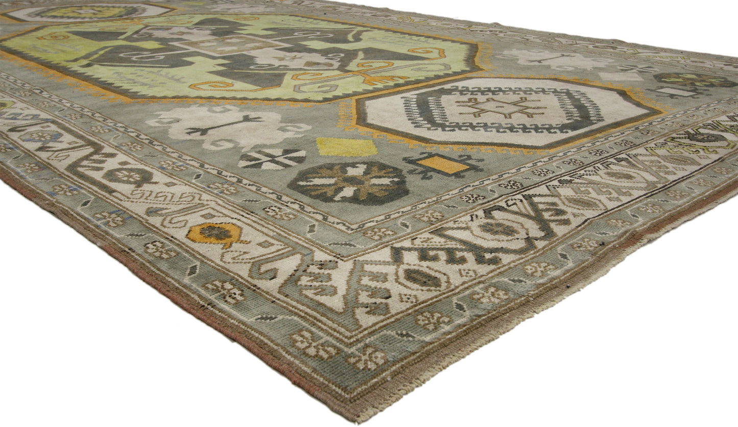 8 x 13 Vintage Turkish Oushak Rug 52298