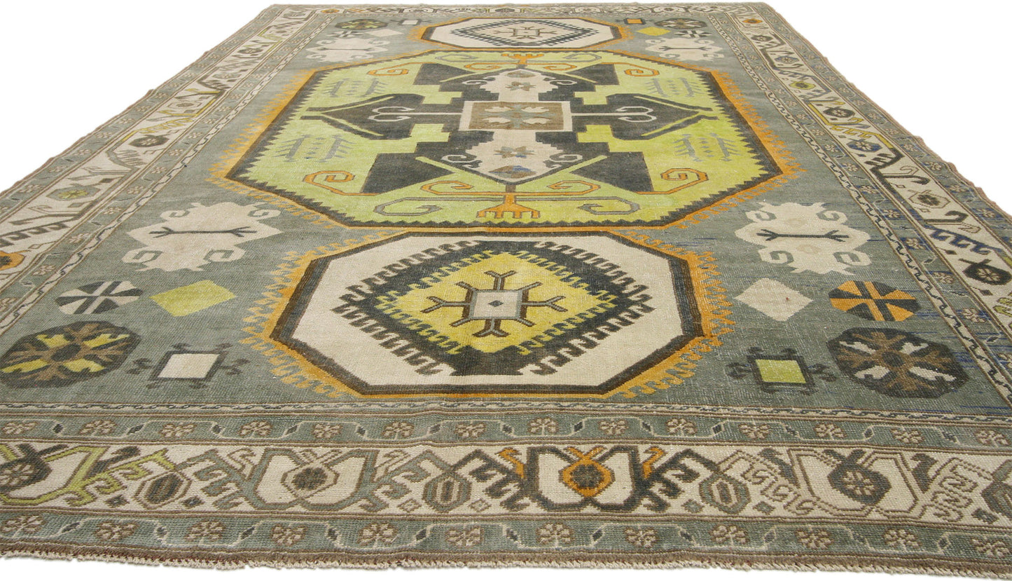 8 x 13 Vintage Turkish Oushak Rug 52298