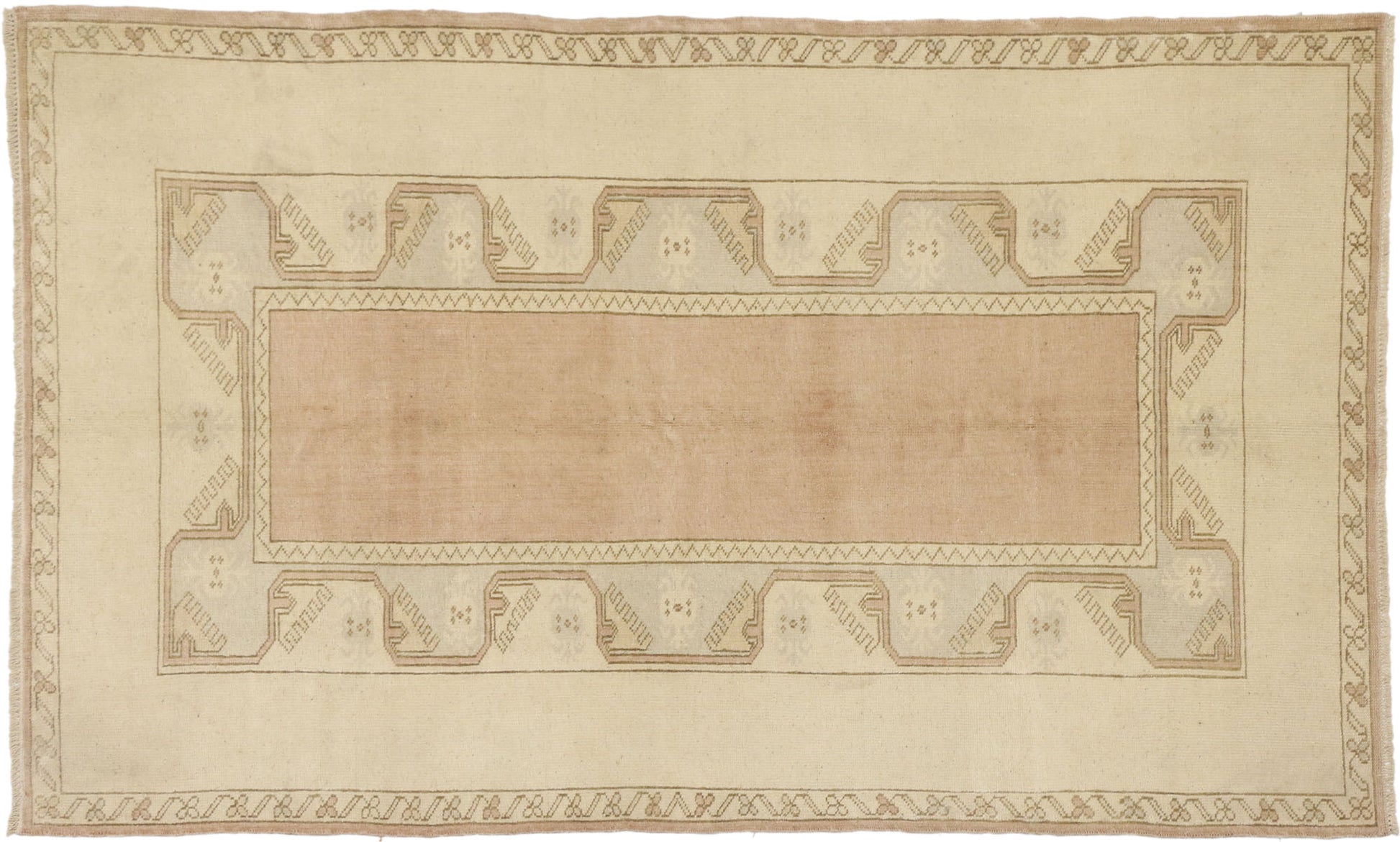 4 x 7 Vintage Turkish Oushak Rug 52306