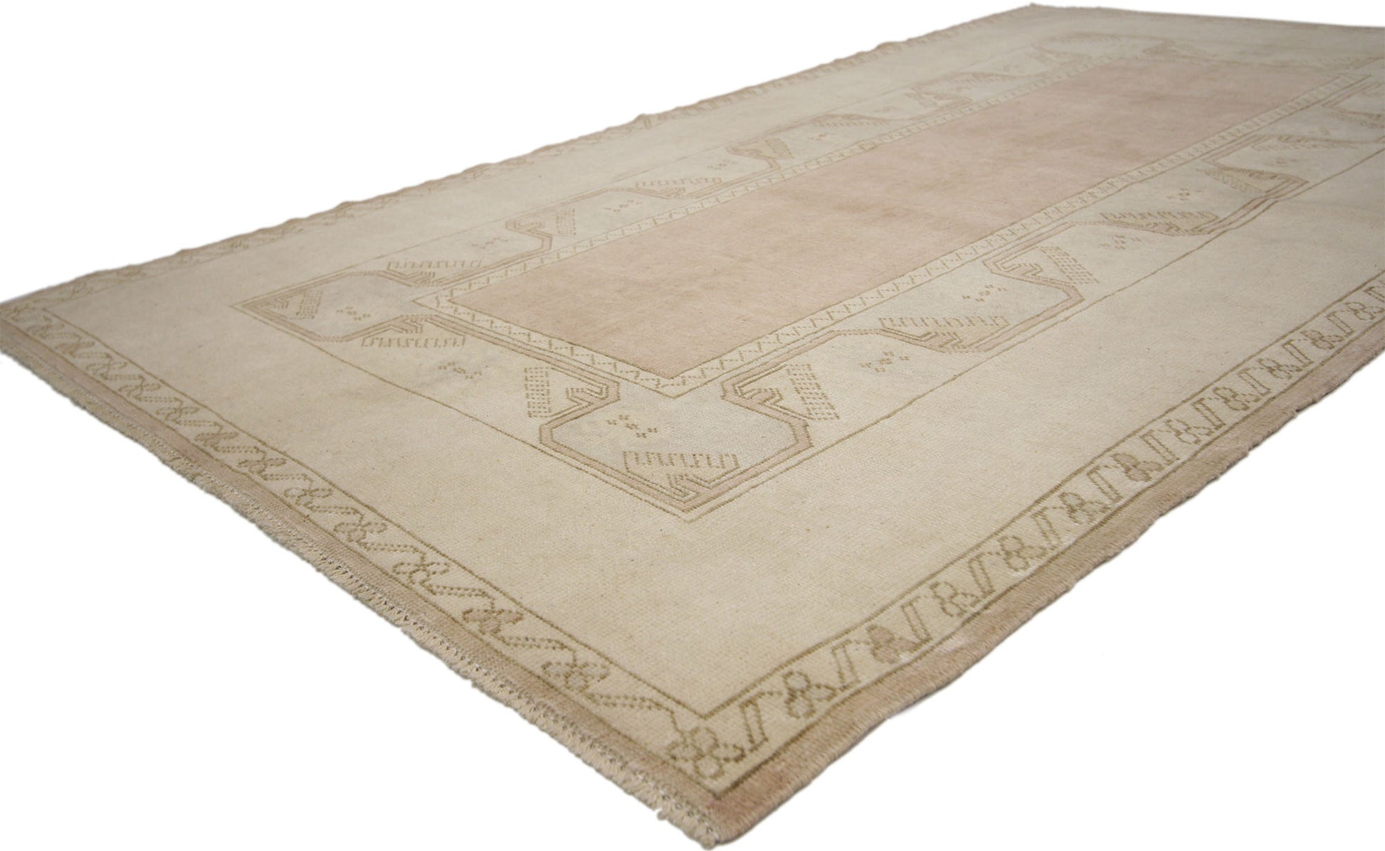4 x 7 Vintage Turkish Oushak Rug 52306