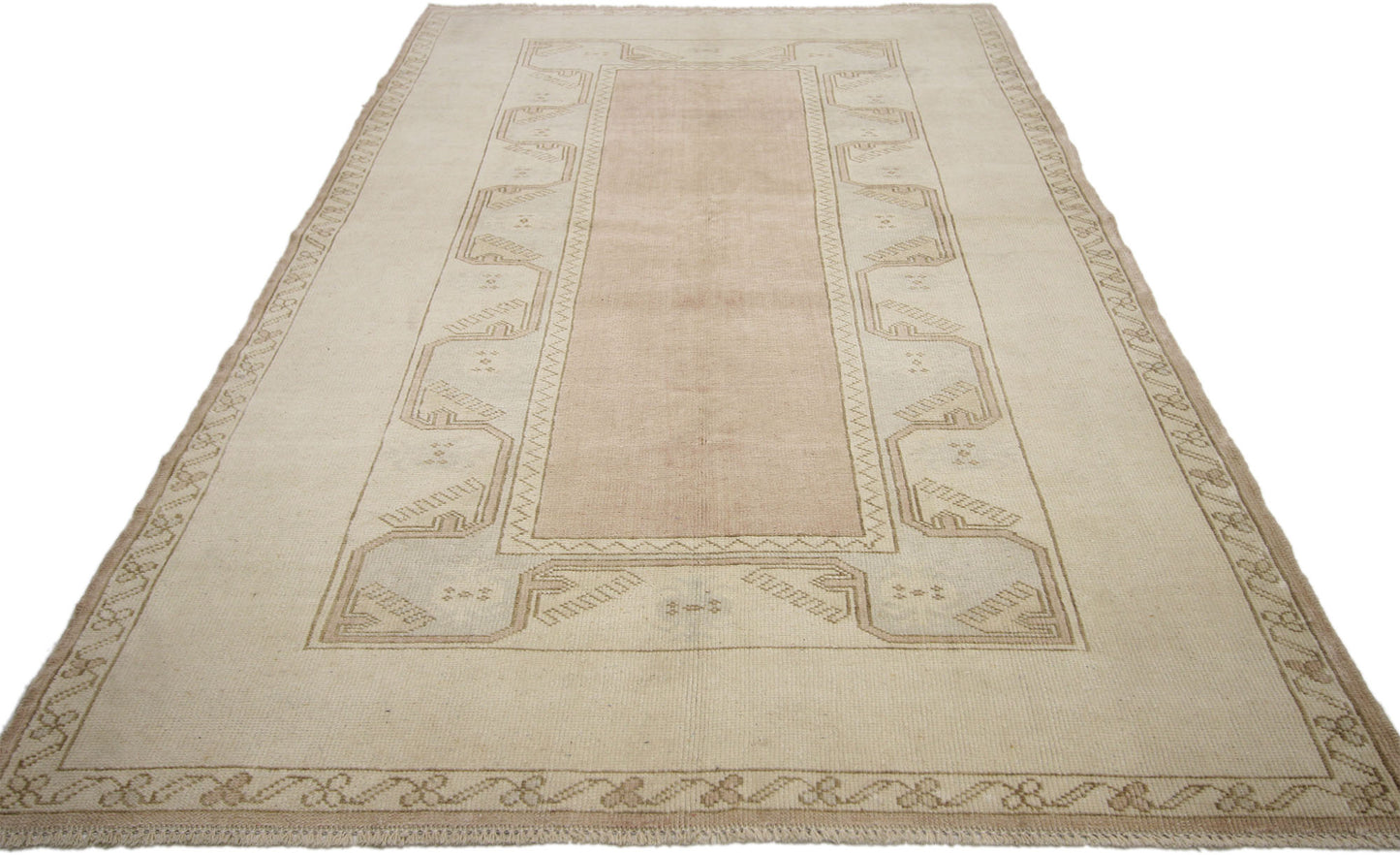 4 x 7 Vintage Turkish Oushak Rug 52306
