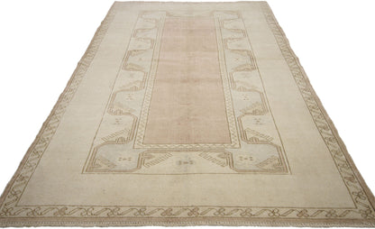 4 x 7 Vintage Turkish Oushak Rug 52306