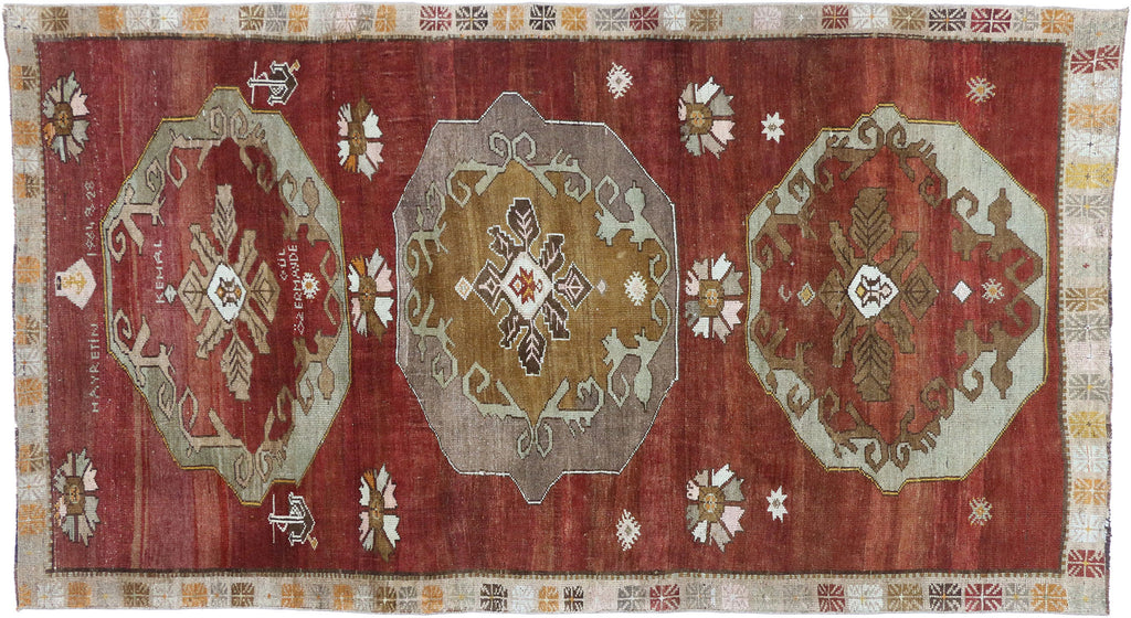 6 x 11 Vintage Turkish Oushak Rug 52316