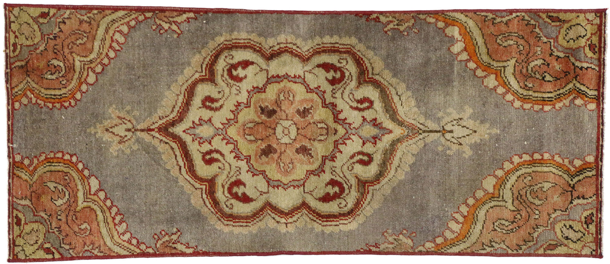 2 x 5 Vintage Turkish Oushak Rug 52322