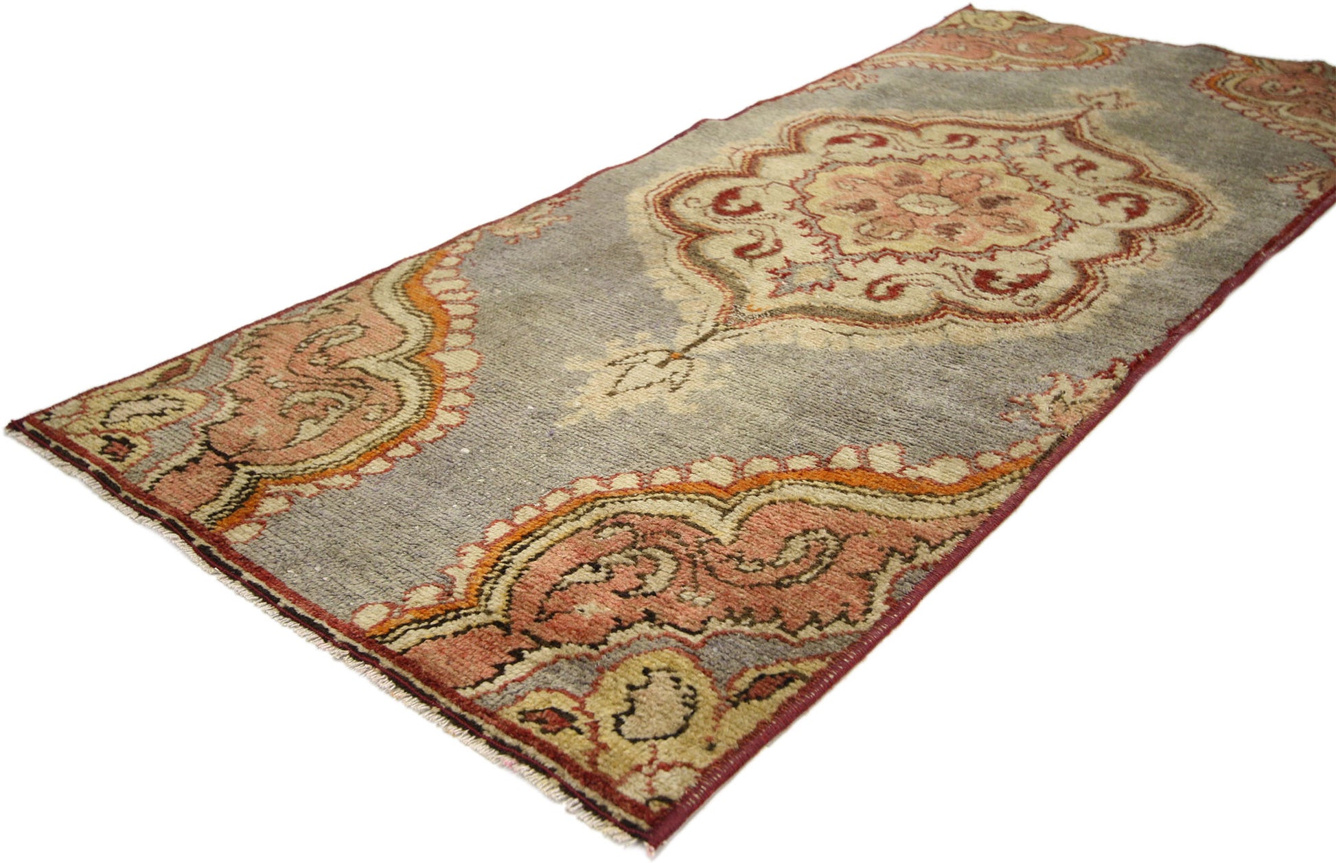 2 x 5 Vintage Turkish Oushak Rug 52322