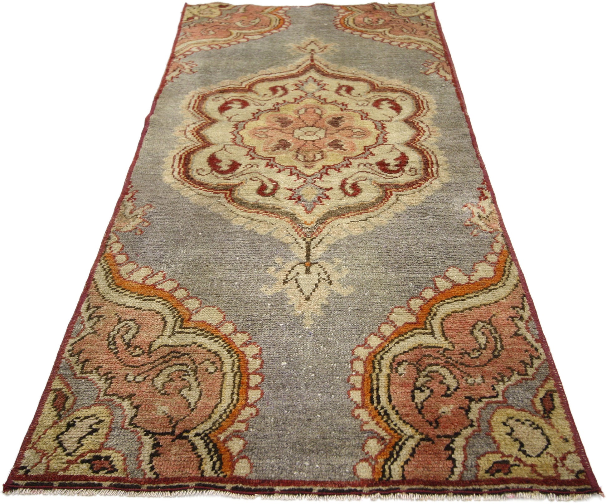 2 x 5 Vintage Turkish Oushak Rug 52322