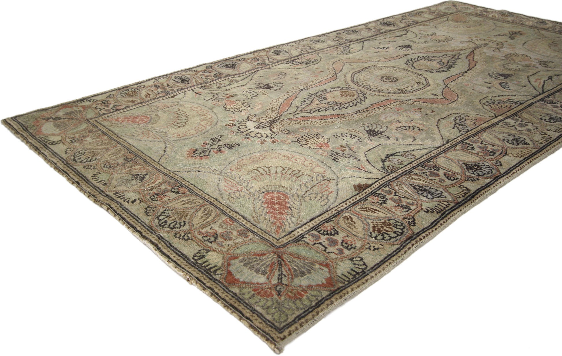 4 x 7 Vintage Turkish Oushak Rug 52332