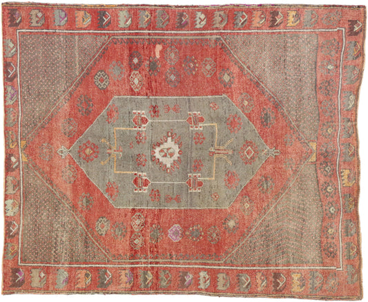 4 x 5 Vintage Turkish Oushak Rug 52334