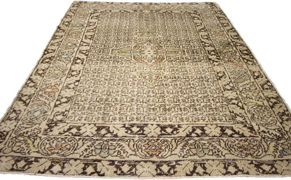 4 x 6 Vintage Turkish Oushak Rug 52335