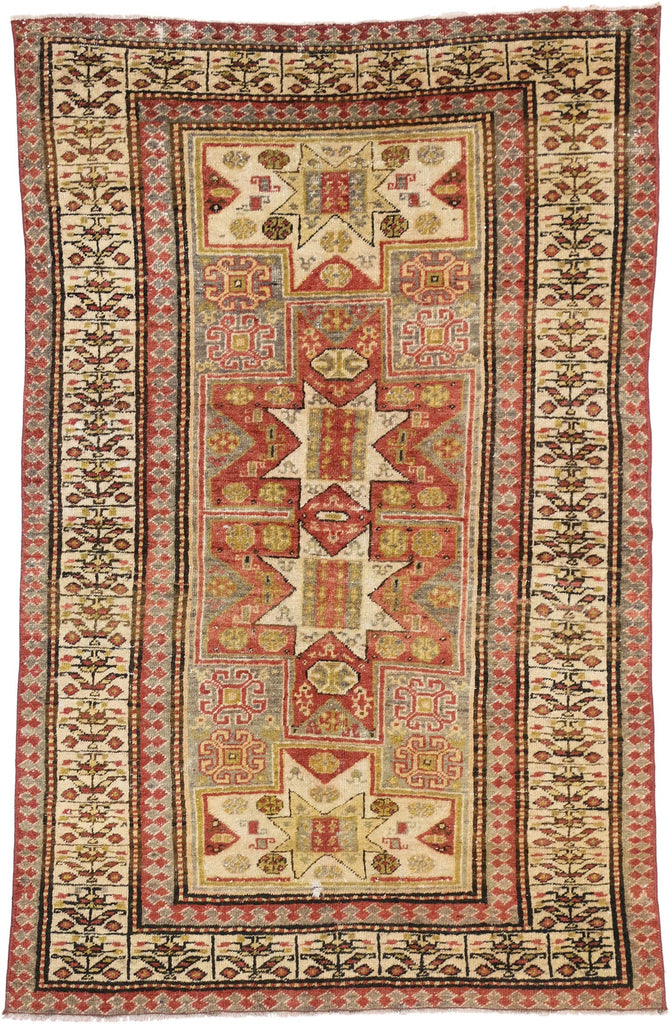 4 x 6 Vintage Turkish Oushak Rug 52337