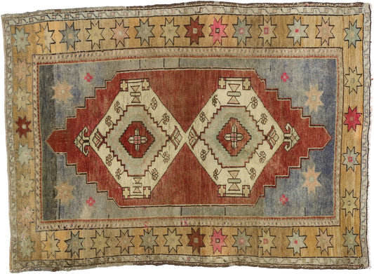 4 x 6 Vintage Oushak Rug 52338