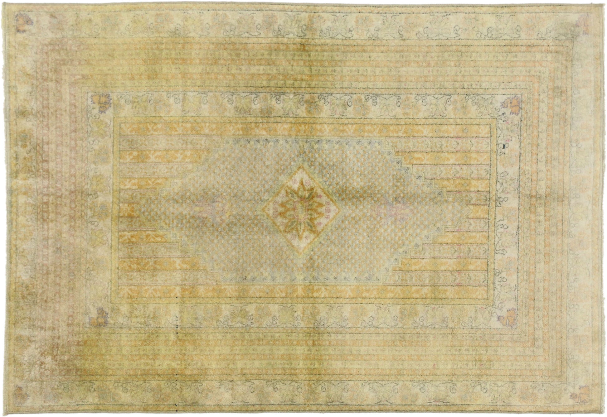 4 x 6 Vintage Oushak Rug 52339