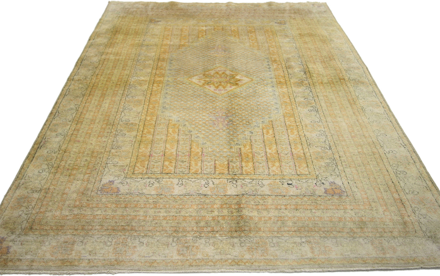 4 x 6 Vintage Oushak Rug 52339