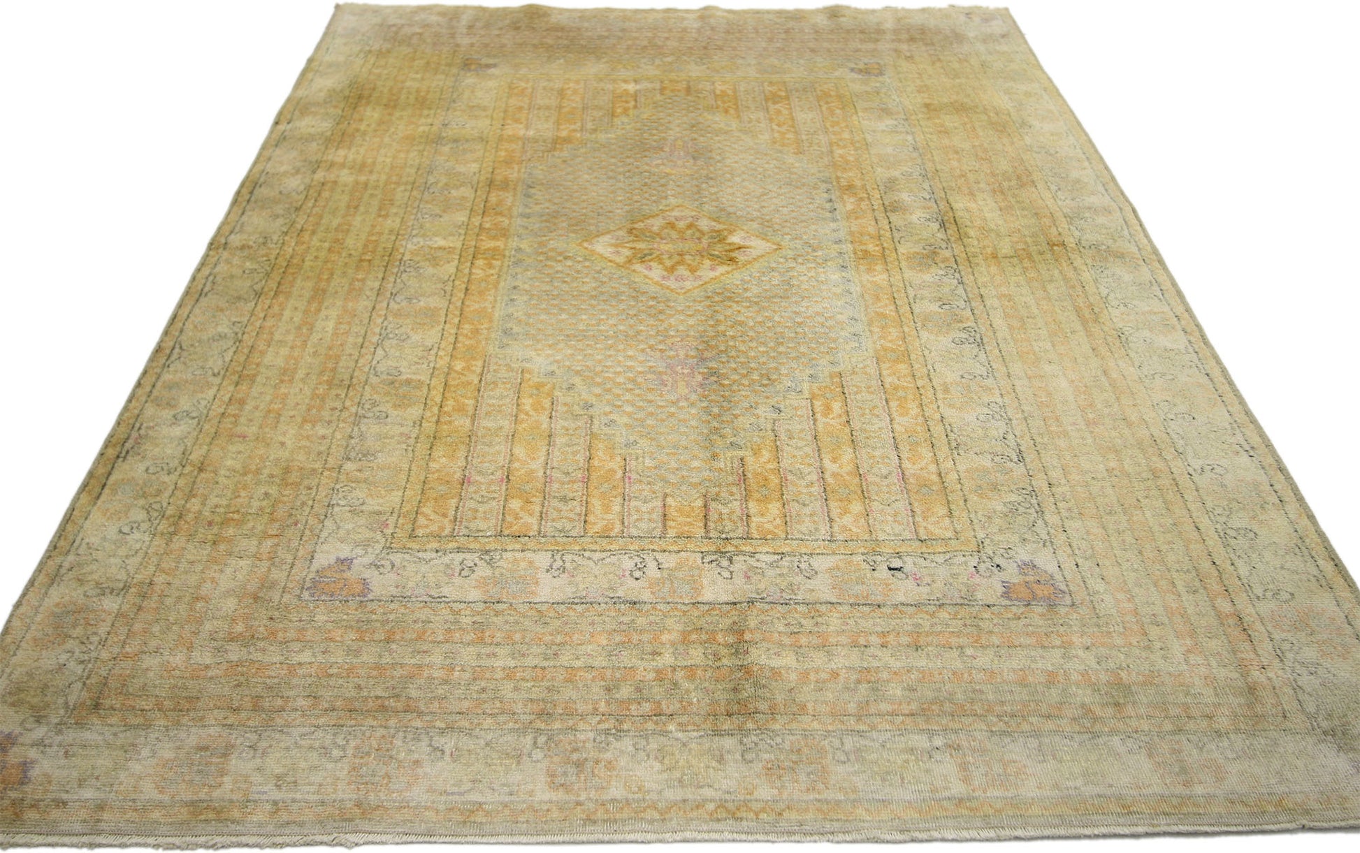 4 x 6 Vintage Oushak Rug 52339