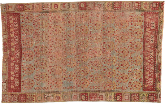 3 x 4 Vintage Oushak Rug 52345
