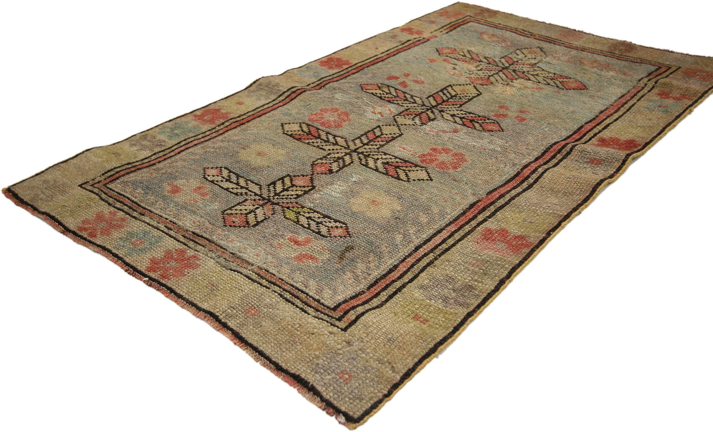 2 x 4 Vintage Turkish Oushak Rug 52347