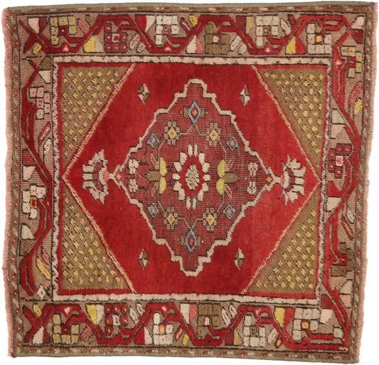 2 x 2 Vintage Oushak Rug 52348
