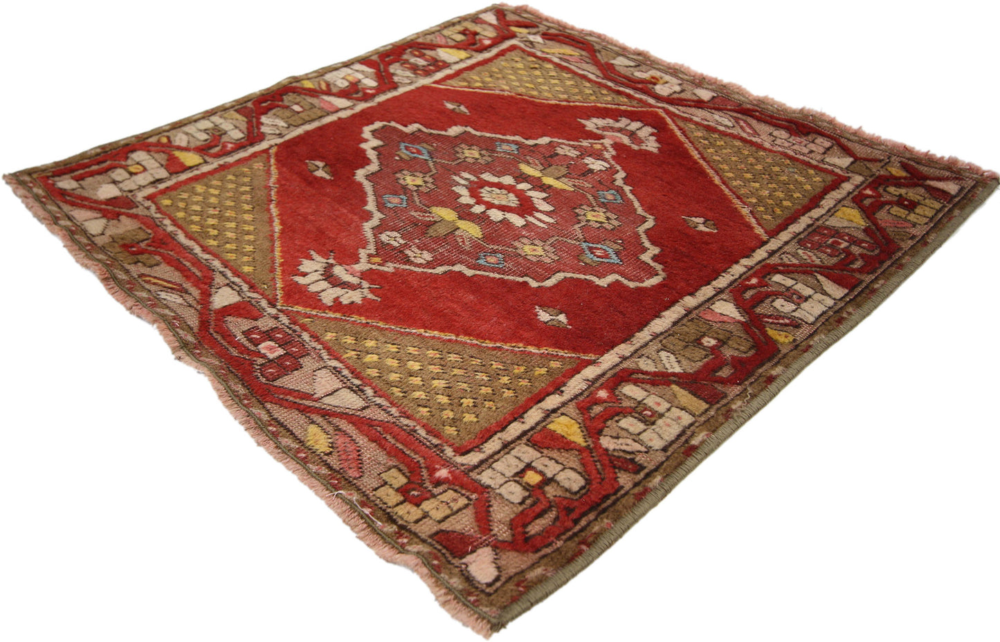 2 x 2 Vintage Oushak Rug 52348