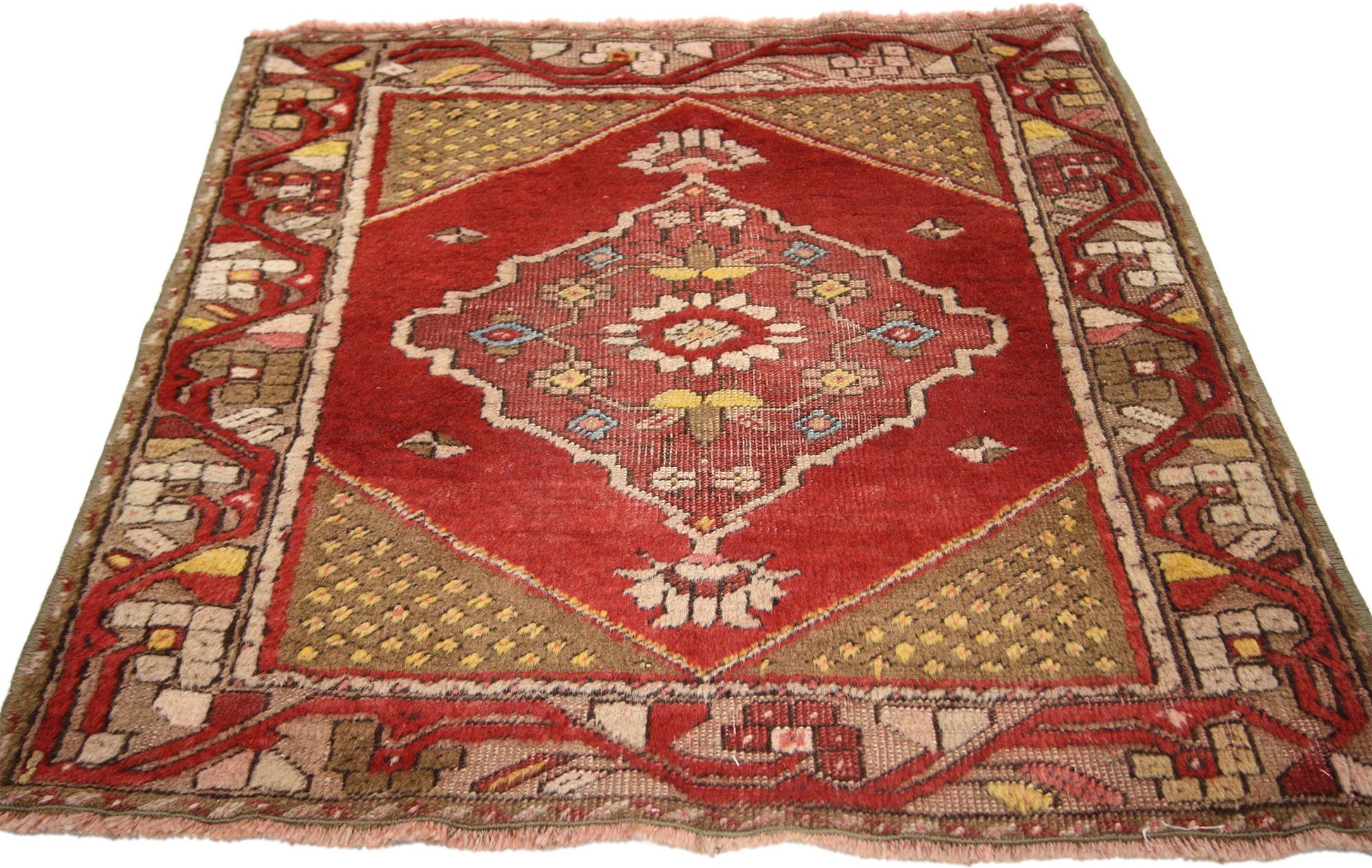 2 x 2 Vintage Oushak Rug 52348