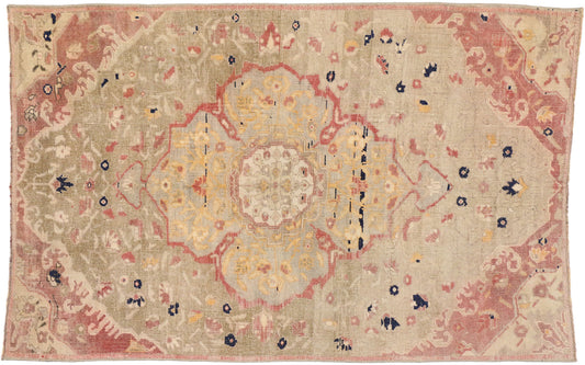 4 x 7 Vintage Oushak Rug 52353