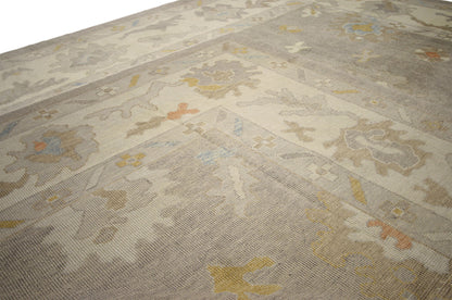 10 x 12 Earth-Tone Turkish Oushak Rug 52355