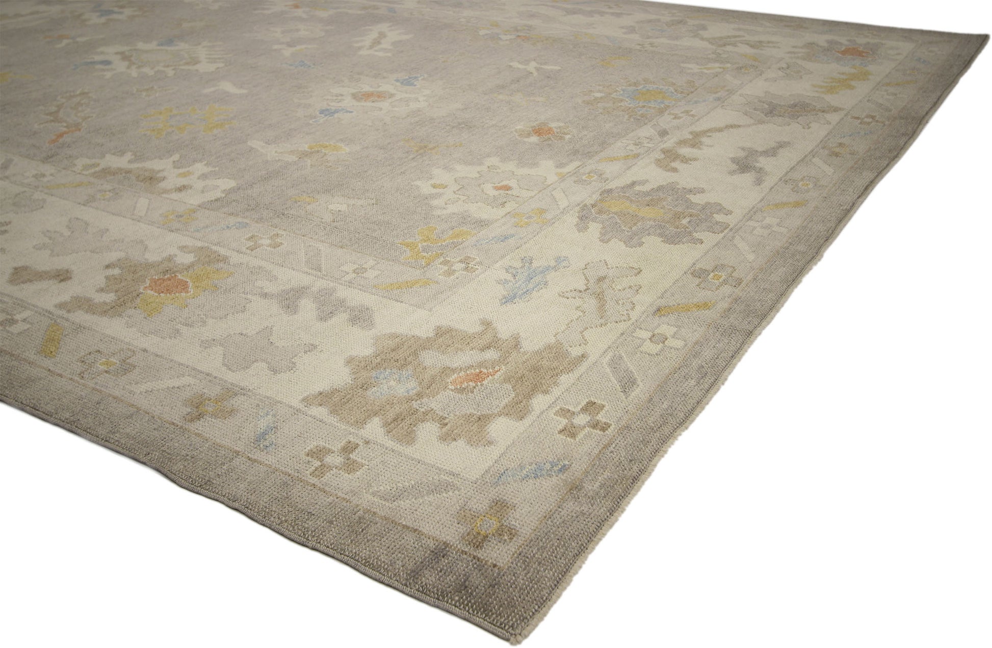 10 x 12 Earth-Tone Turkish Oushak Rug 52355