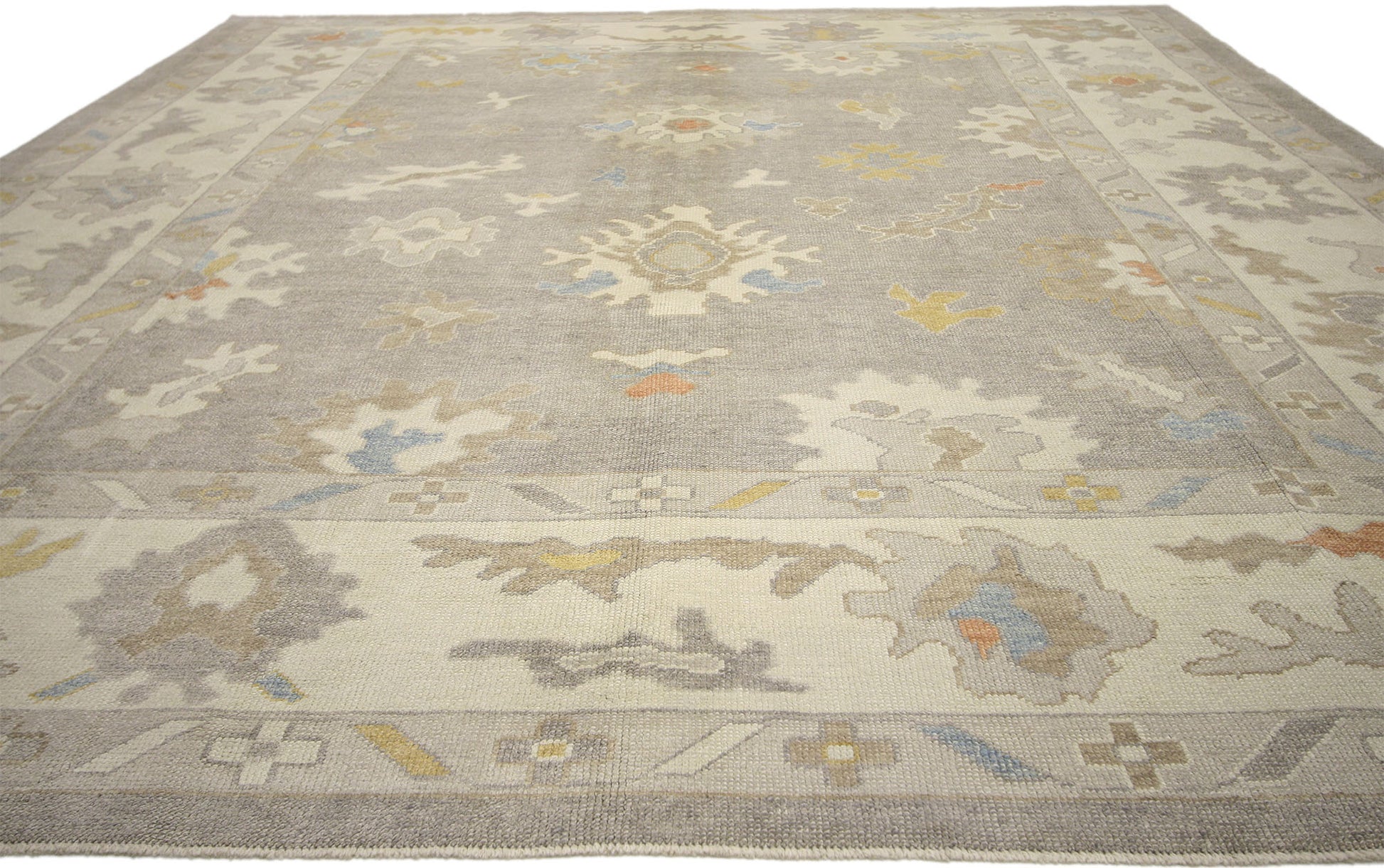 10 x 12 Earth-Tone Turkish Oushak Rug 52355