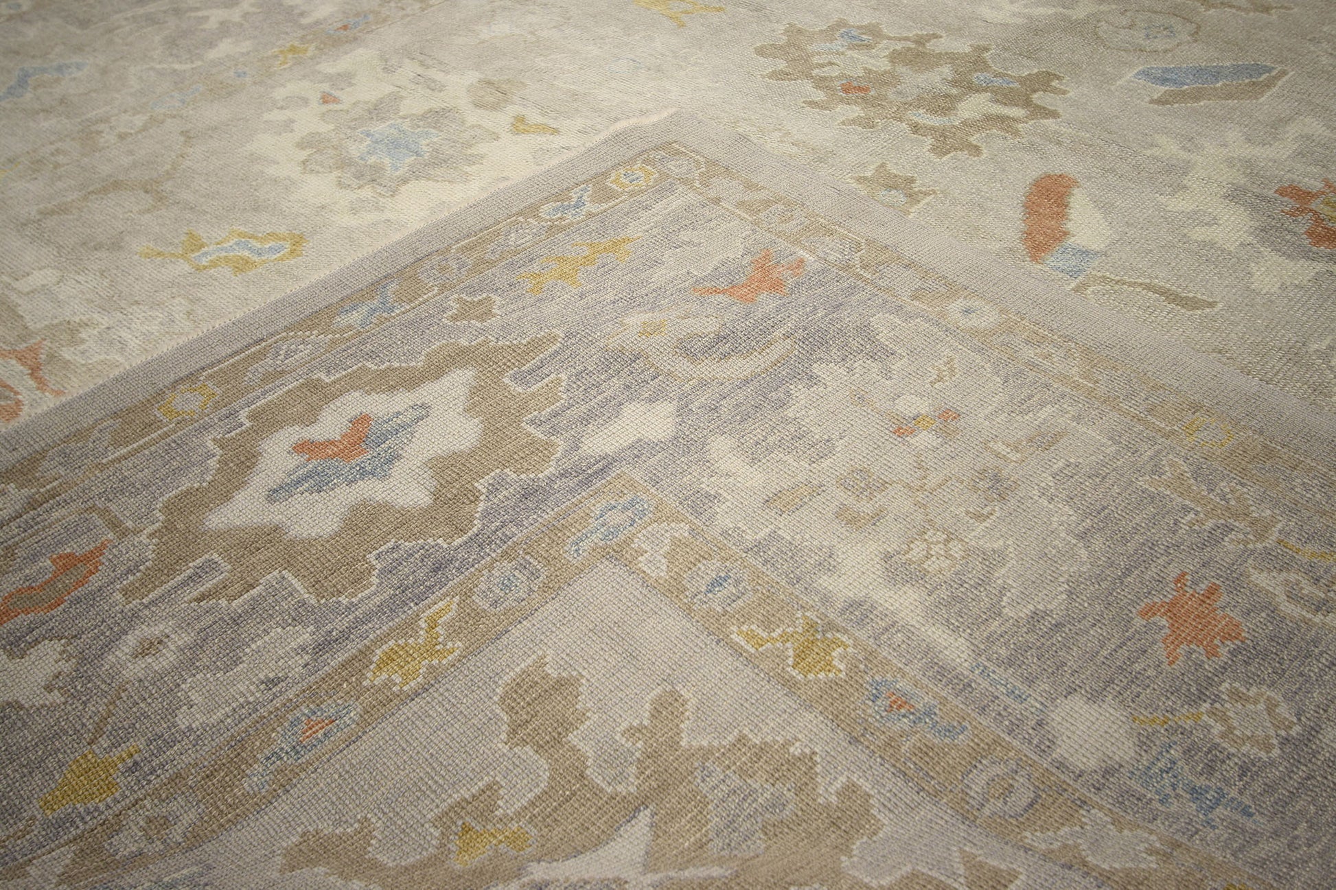 10 x 12 Earth-Tone Turkish Oushak Rug 52359