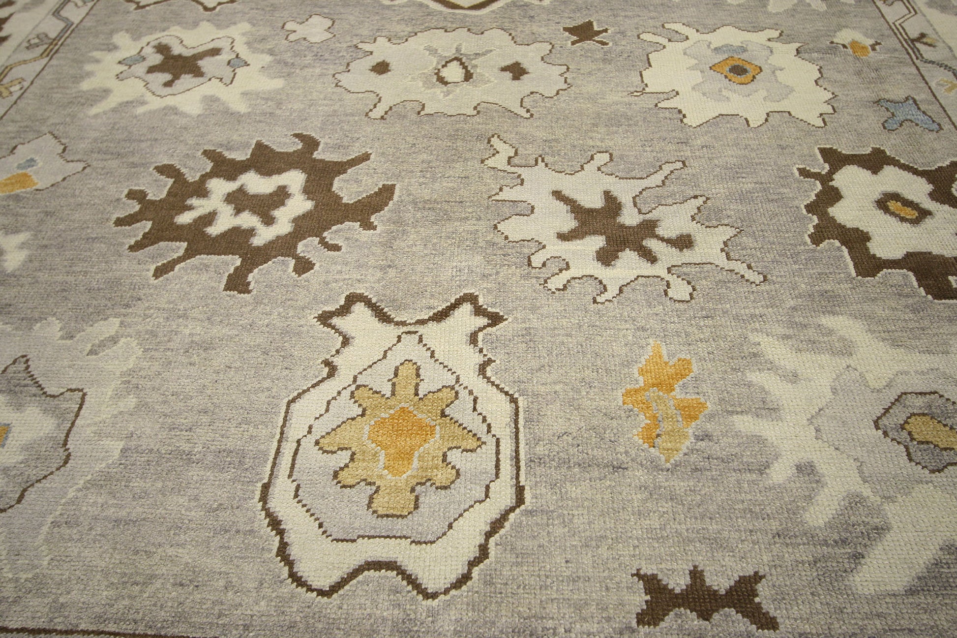 10 x 13 Earth-Tone Turkish Oushak Rug 52360