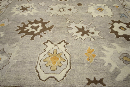 10 x 13 Earth-Tone Turkish Oushak Rug 52360