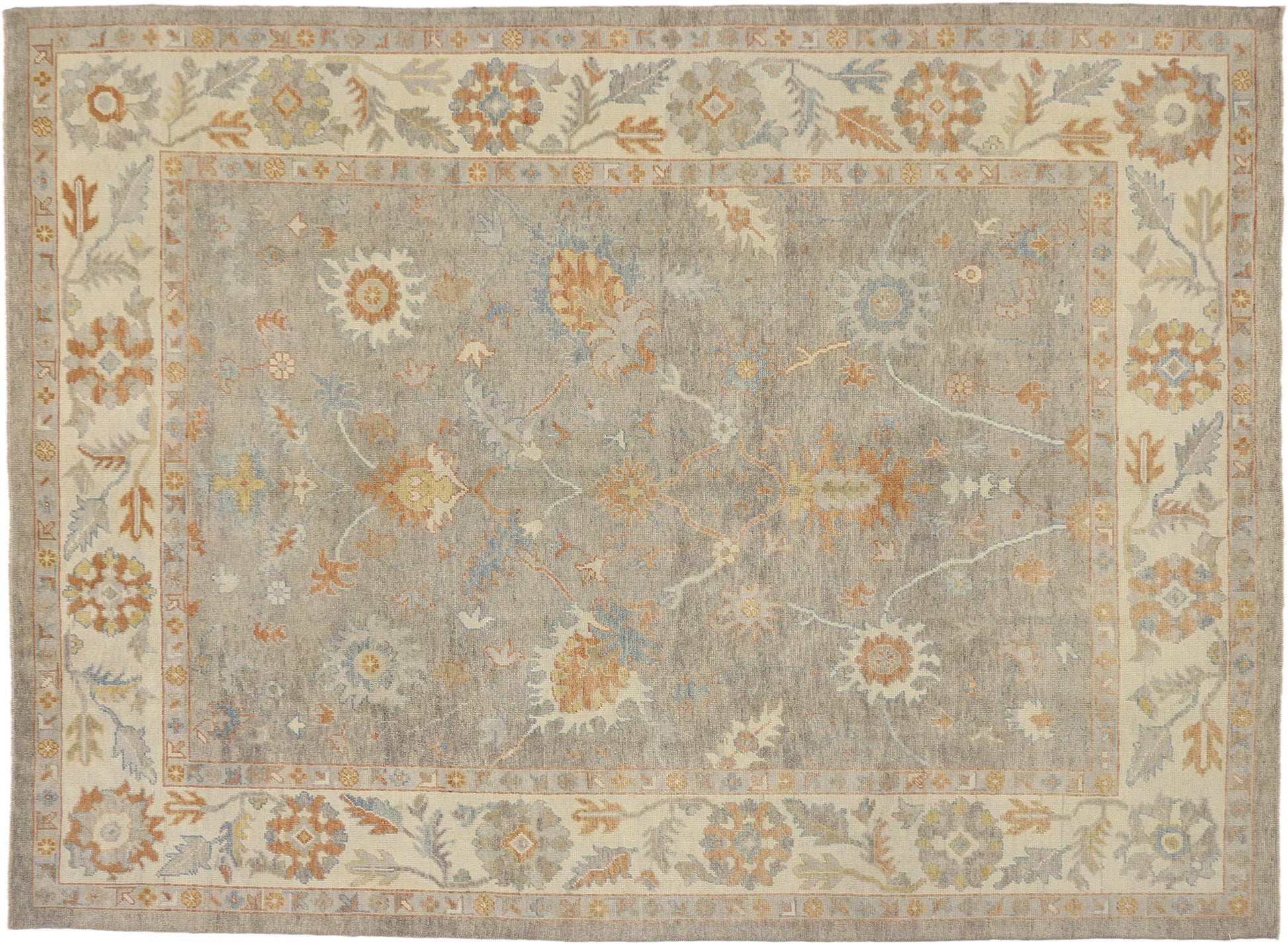 10 x 13 Contemporary Turkish Oushak Rug 52377