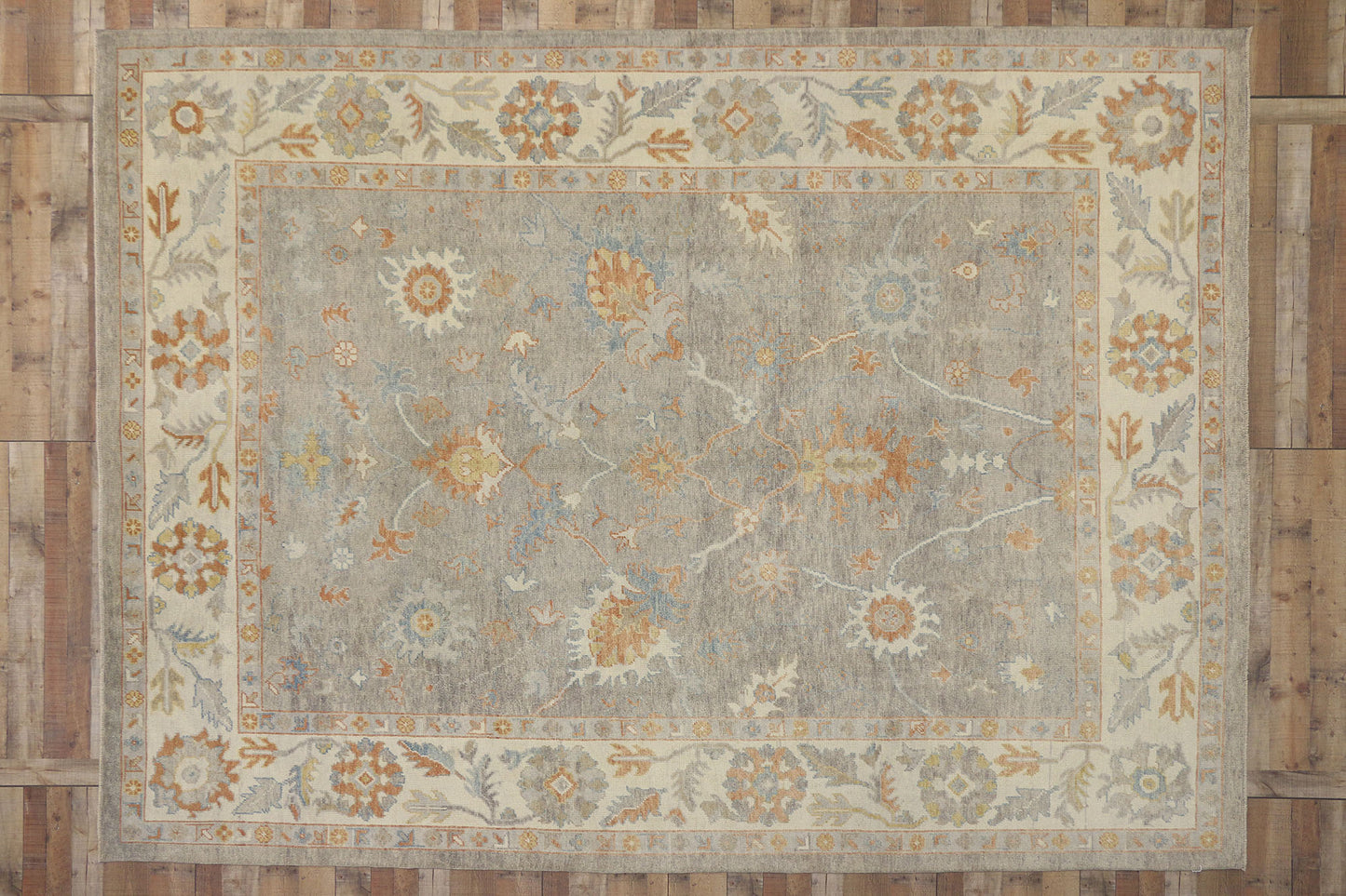 10 x 13 Contemporary Turkish Oushak Rug 52377